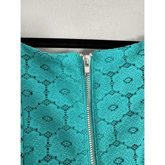 NWT Danny & Nicole Green Lace Overlay A Line Midi Dress Size 6 - Picture 5 of 8